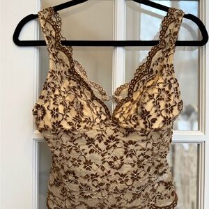 Araura Lace Velvet Floral Top